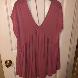 Pink strappy back top